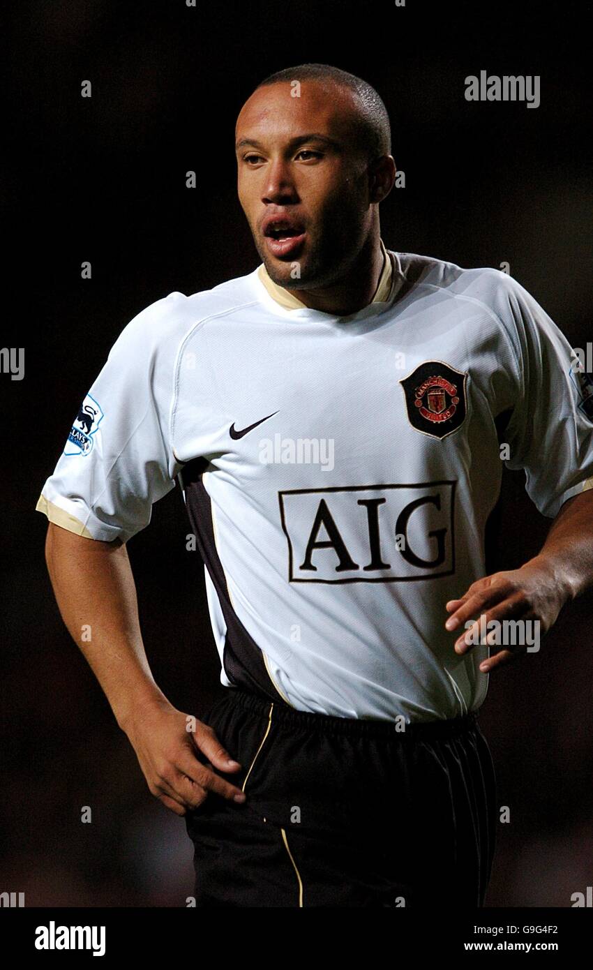 Soccer - FA Barclays Premiership - Charlton Athletic v Manchester United - The Valley. Mikael Silvestre, Manchester United Stock Photo