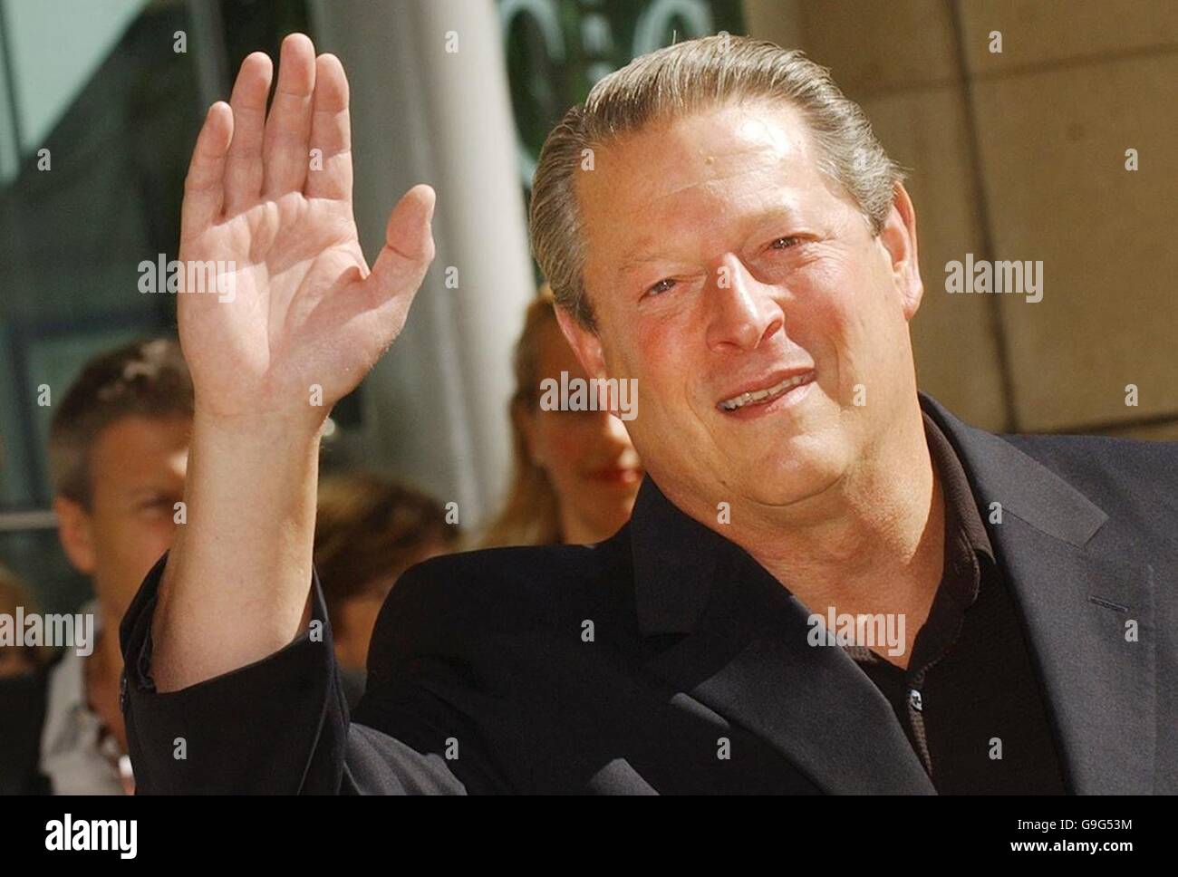 Former US vice-president Al Gore arrives at the Edinburgh International Book Festival at The Edinburgh International Conference Centre. Stock Photo