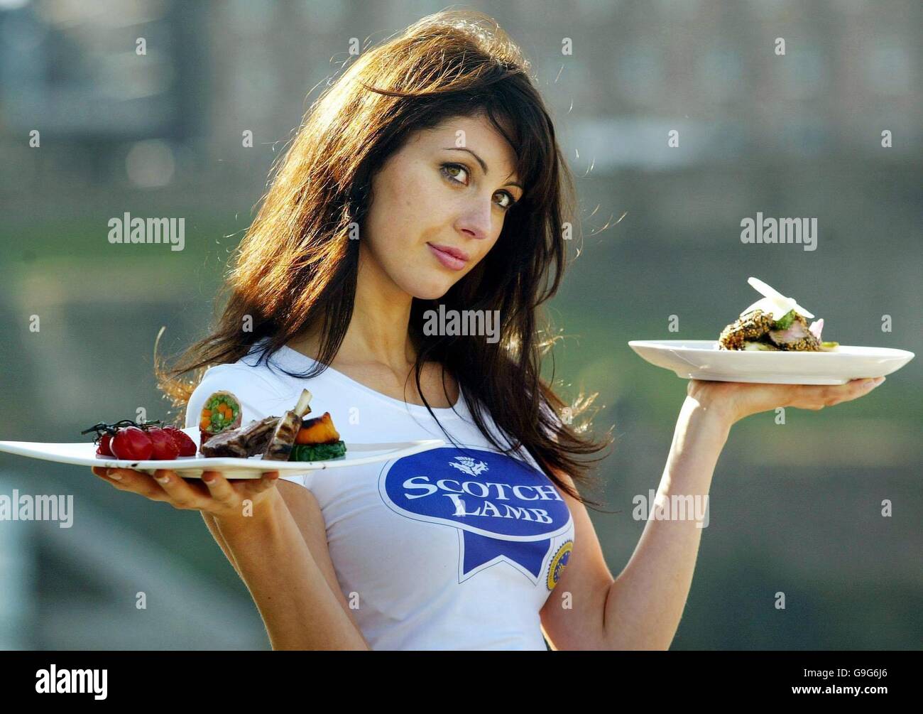 100,000 advertising campaign to promote Scotch Lamb during September, when the product is at its best. Stock Photo