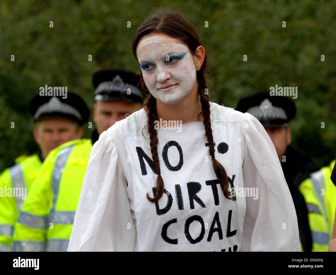 Police prepare for Drax power station protest Stock Photo Alamy