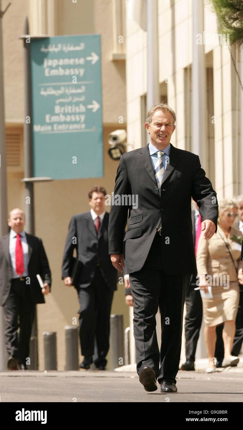 Tony Blair Visits The Middle East Stock Photo - Alamy