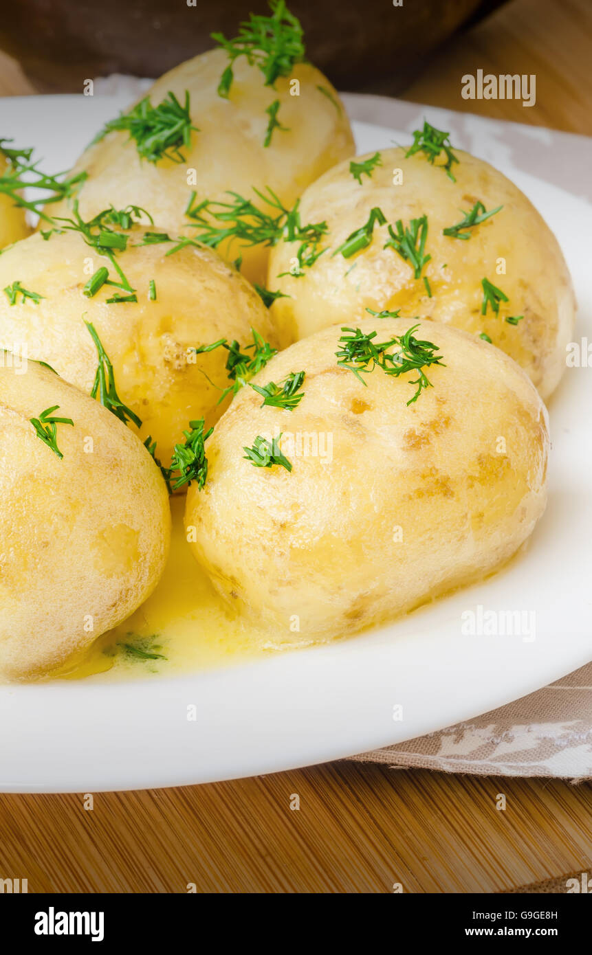 Traditional Ukrainian new potatoes, rustic food photography Stock Photo Alamy
