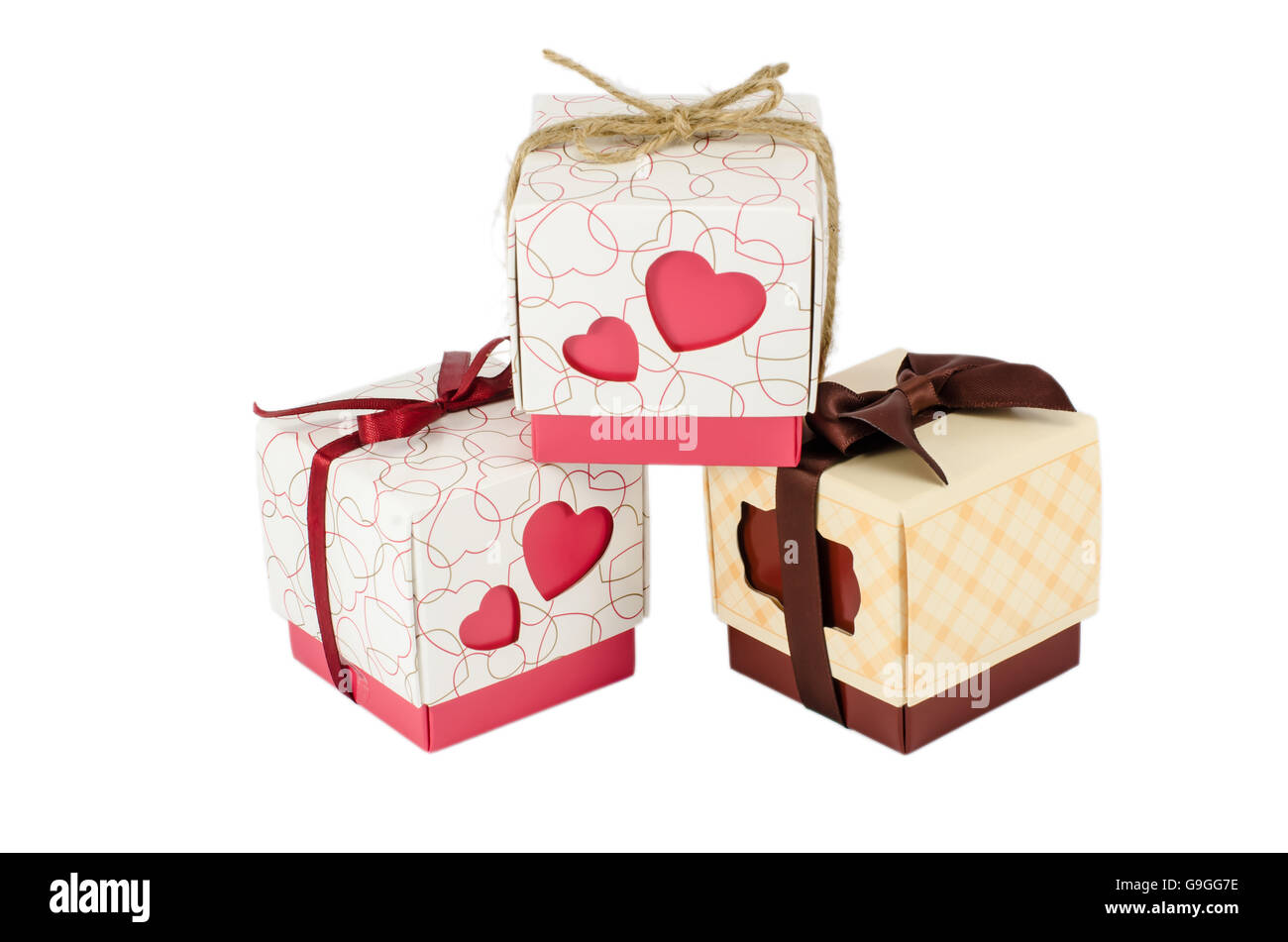 Set of gift box isolated on white Stock Photo - Alamy