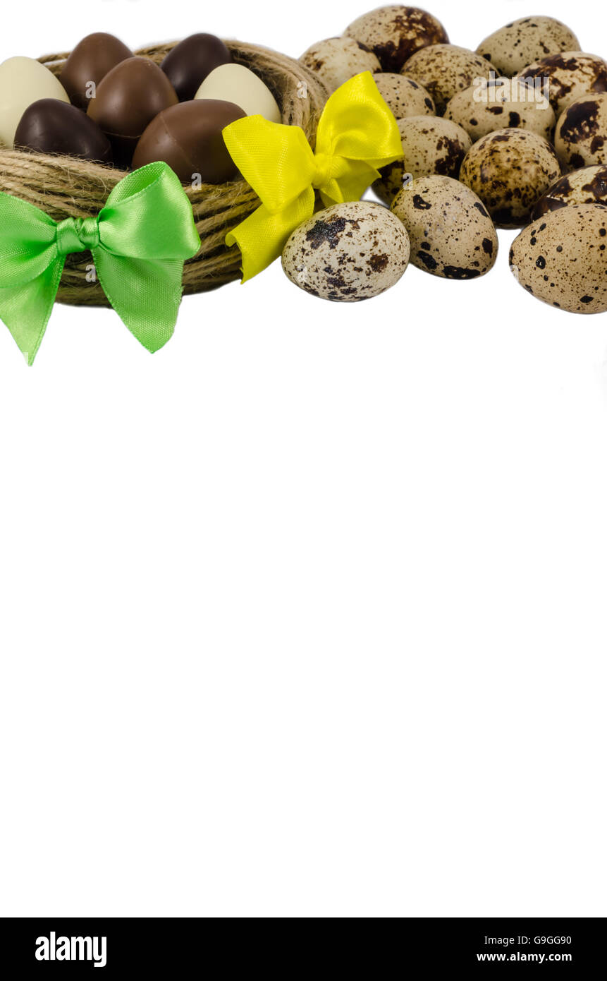 Nest with eggs isolated on white Stock Photo - Alamy