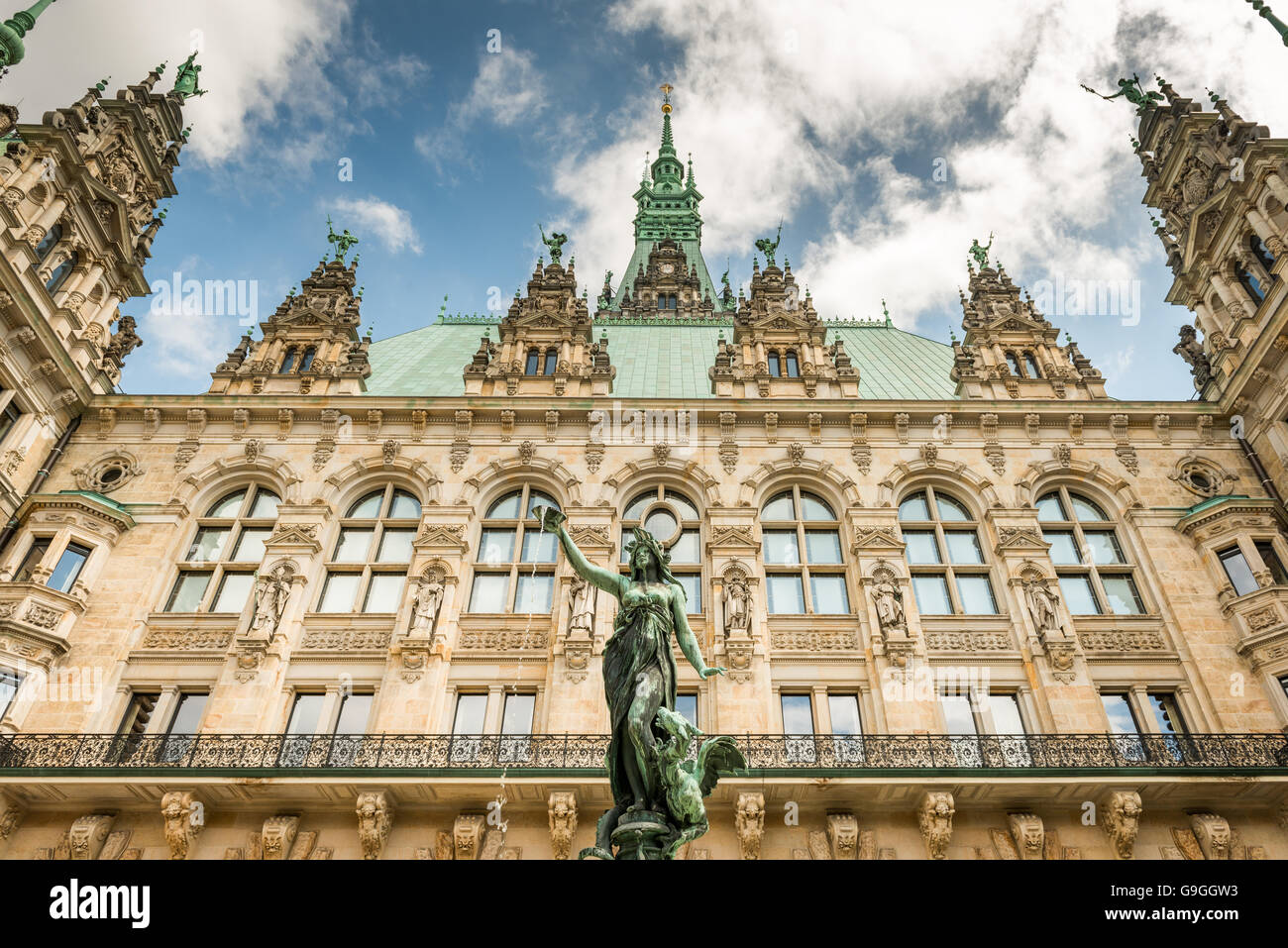 Hamburg City Hall Stock Photo Alamy
