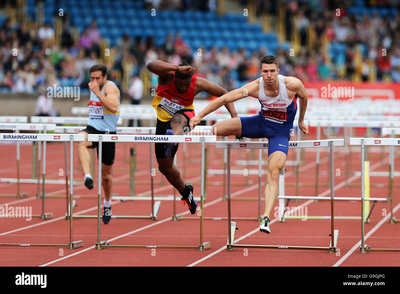 Men's 110m Hurdles Heat 1, 2016 British Championships, Birmingham