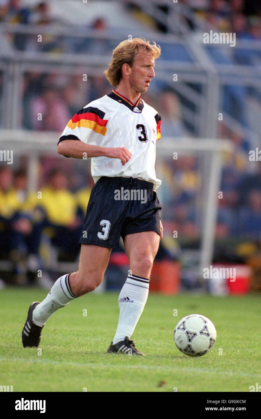 Soccer - European Championships - Semi Final - Germany v Sweden. Andreas Brehme, Germany Stock Photo
