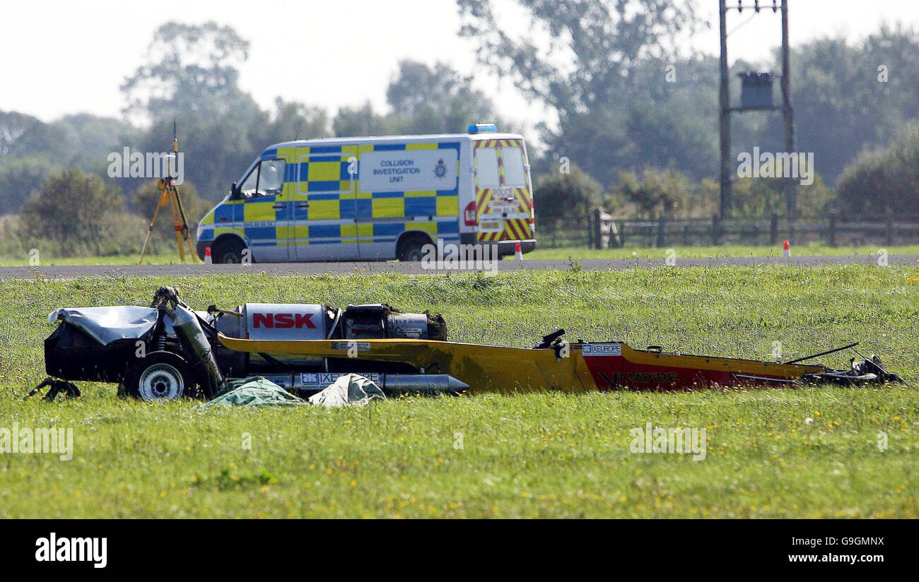 The car that Top Gear presenter Richard Hammond crashed in, at Elvington  airfield near York Stock Photo - Alamy