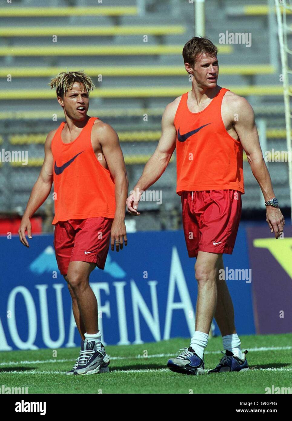 International Soccer Gold Cup 2000 USA Training Stock Photo Alamy