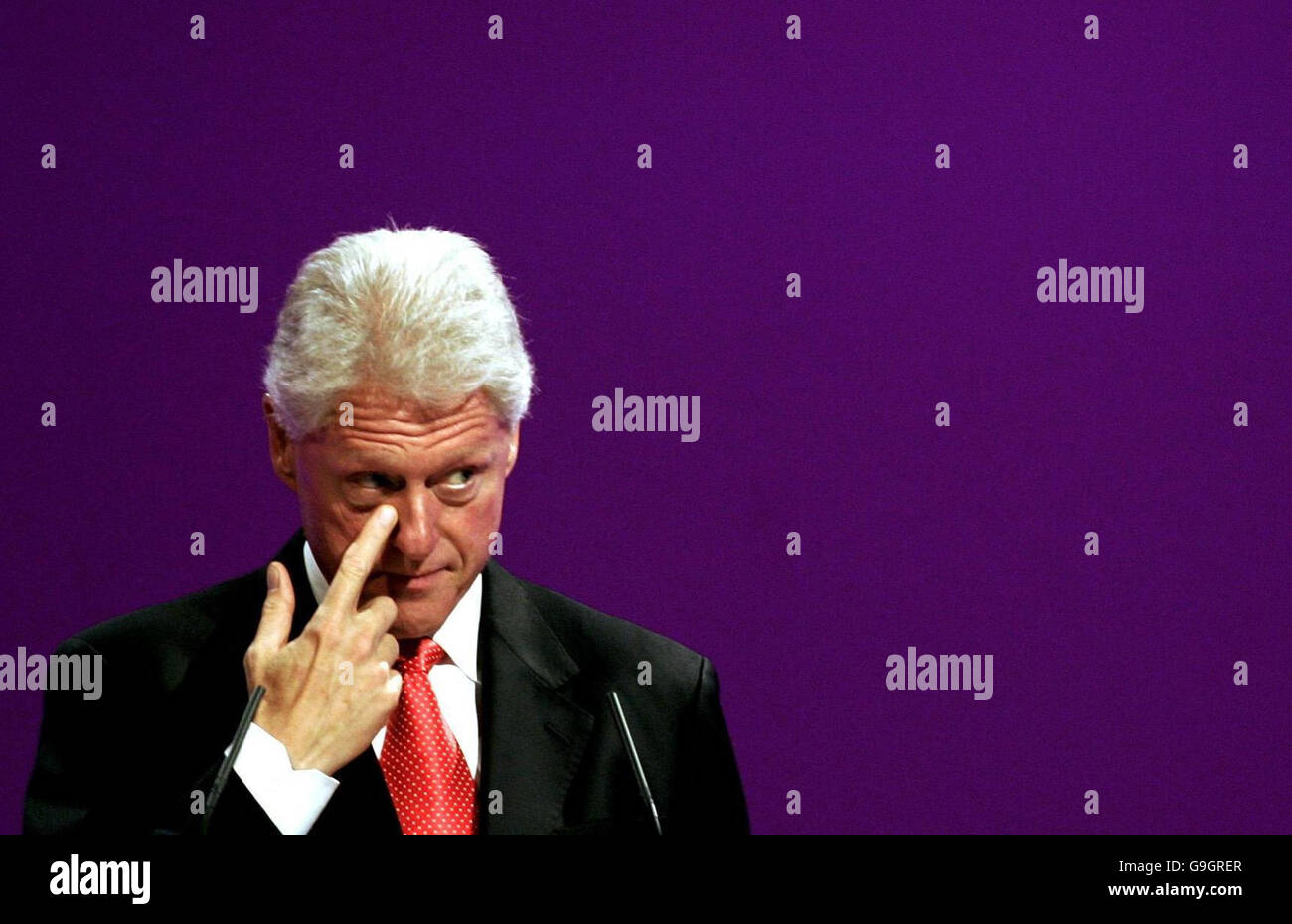 Former US President Bill Clinton speaking at the Labour Party ...
