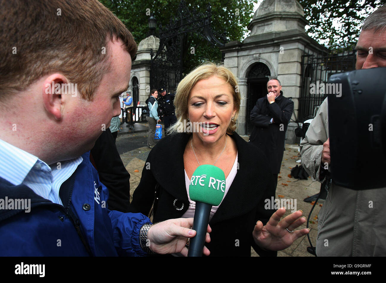 Liz O Donnell Deputy Leader of the Progressive Democrats pictured outside Leinster House, Dublin on the first day back after the summer recess. Stock Photo