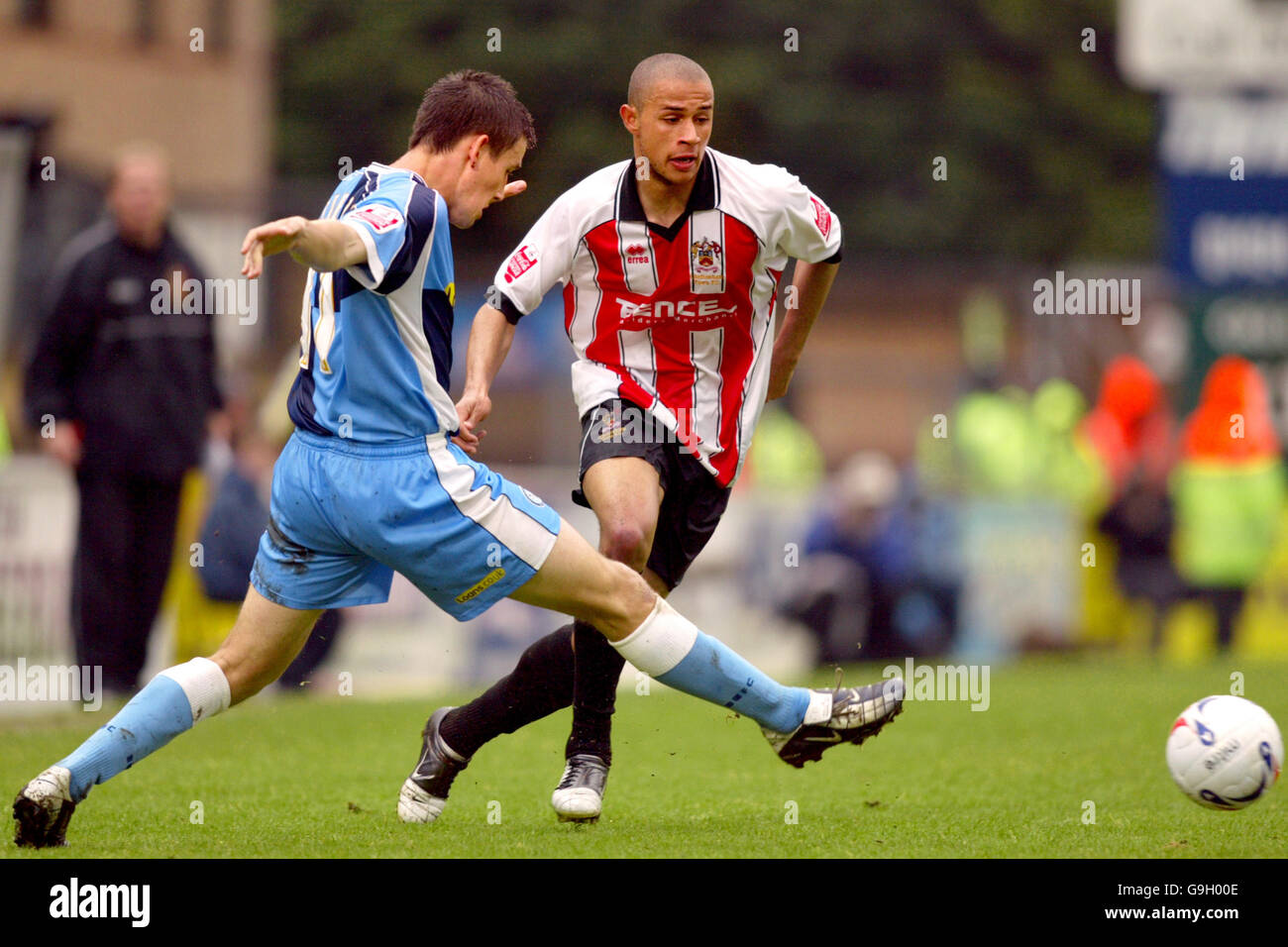 Soccer - Coca-Cola Football League Two - Play Off Semi-Final - First Leg - Wycombe Wanderers v Cheltenham Town - Causeway Sta... Stock Photo