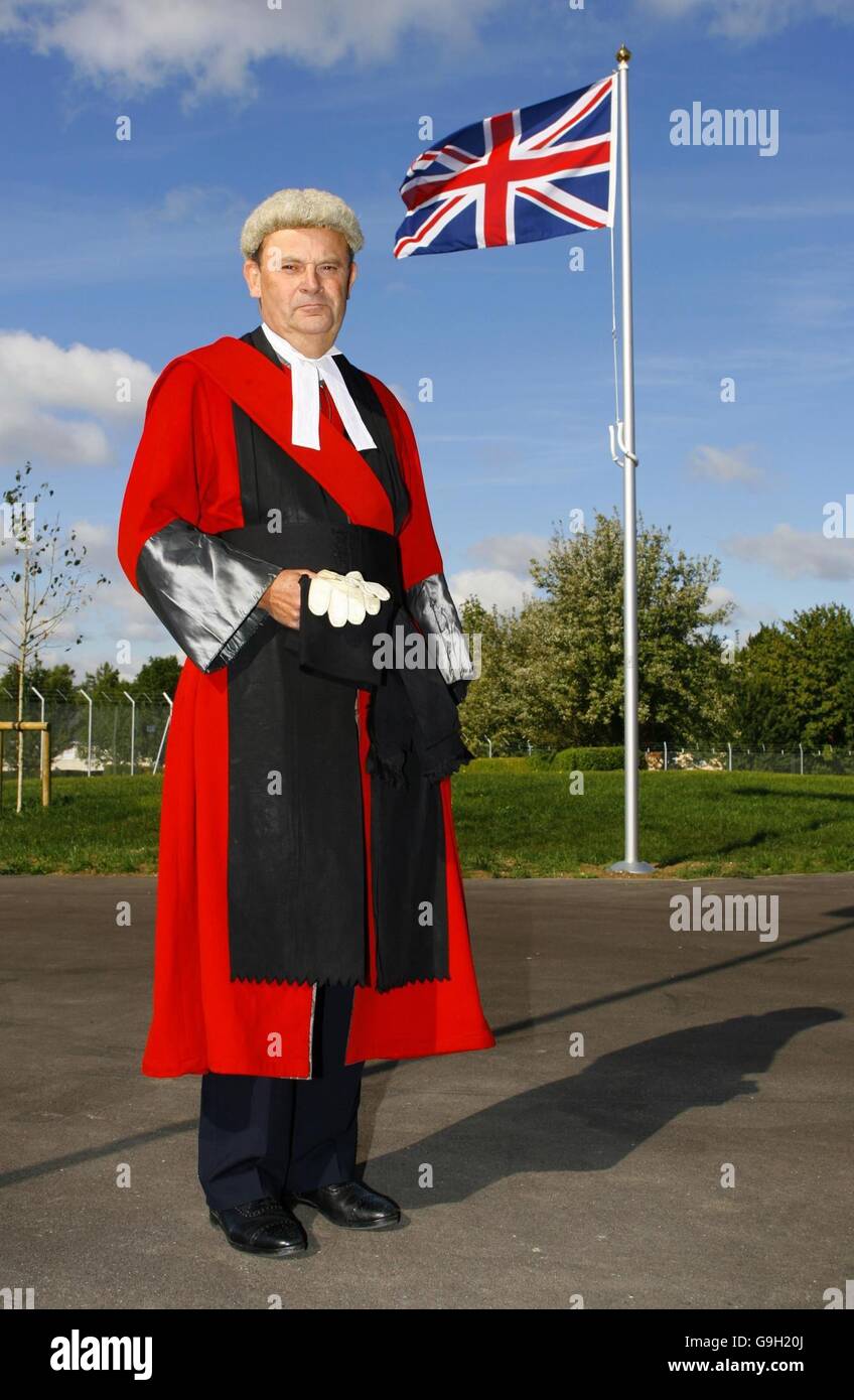 Library file, dated 7/9/2006.The Honourable Justice Mr Stuart McKinnon outside the Military Court Centre at Bulford Camp, Wiltshire. Stock Photo