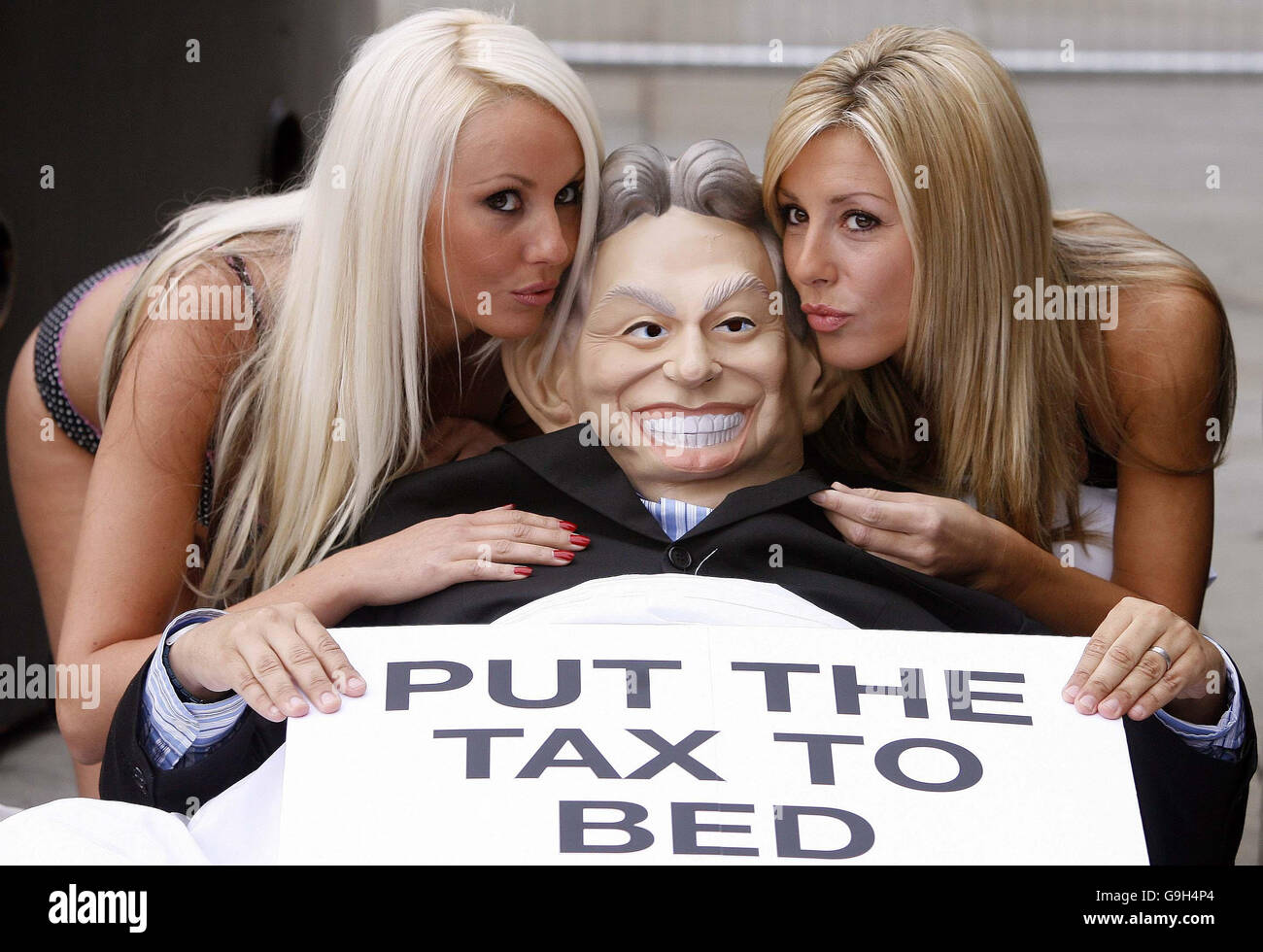 Bed tax protest at Labour Party Conference Stock Photo