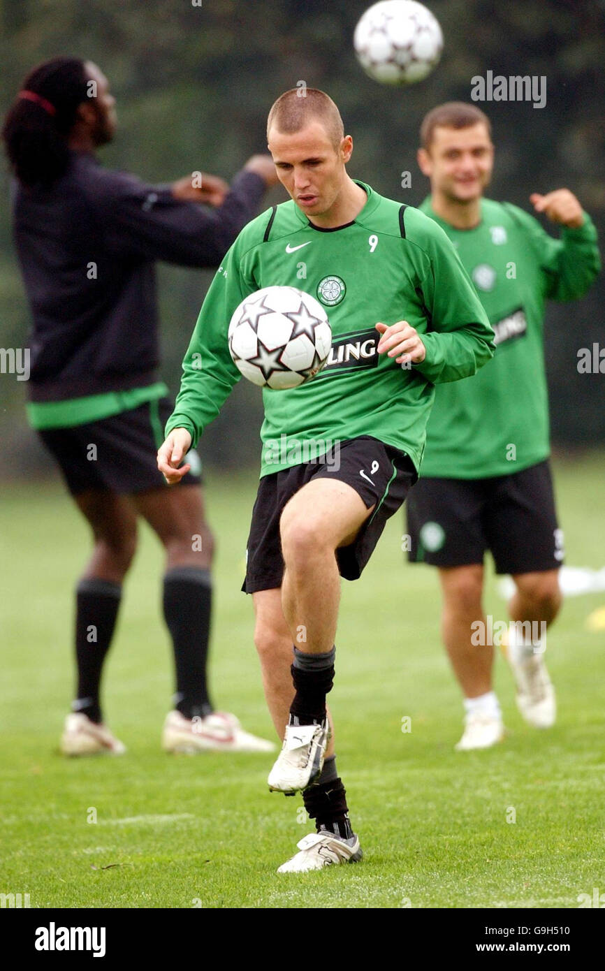 Soccer Celtic training Barrowfield training ground. Celtic's Kenny Miller during a training