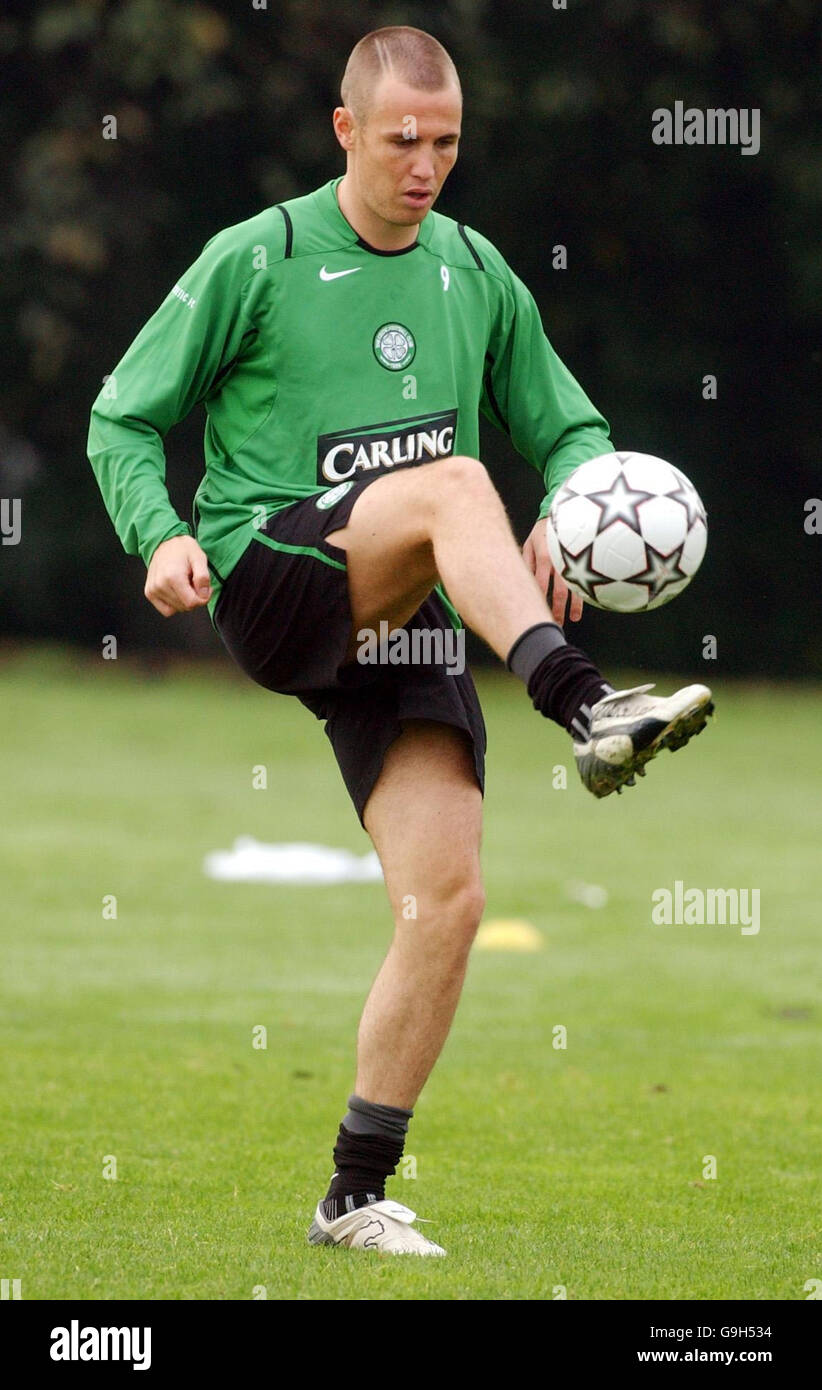 Soccer Celtic training Barrowfield training ground. Celtic's Kenny Miller during a training