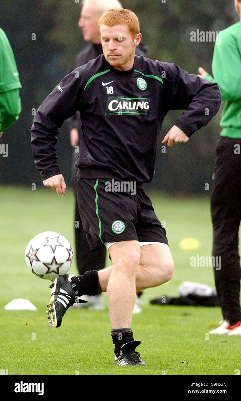 Soccer Celtic training Barrowfield training ground Stock Photo Alamy