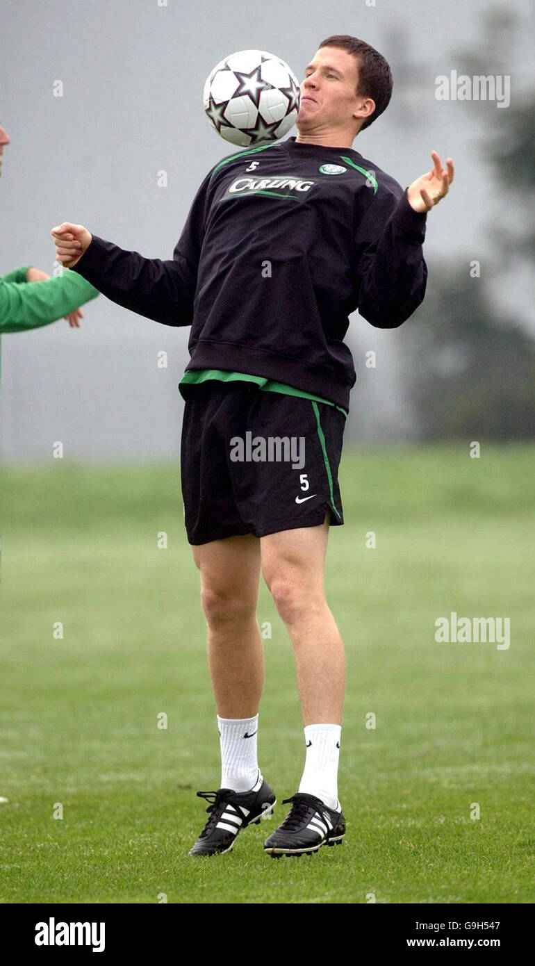 Soccer Celtic training Barrowfield training ground Stock Photo Alamy
