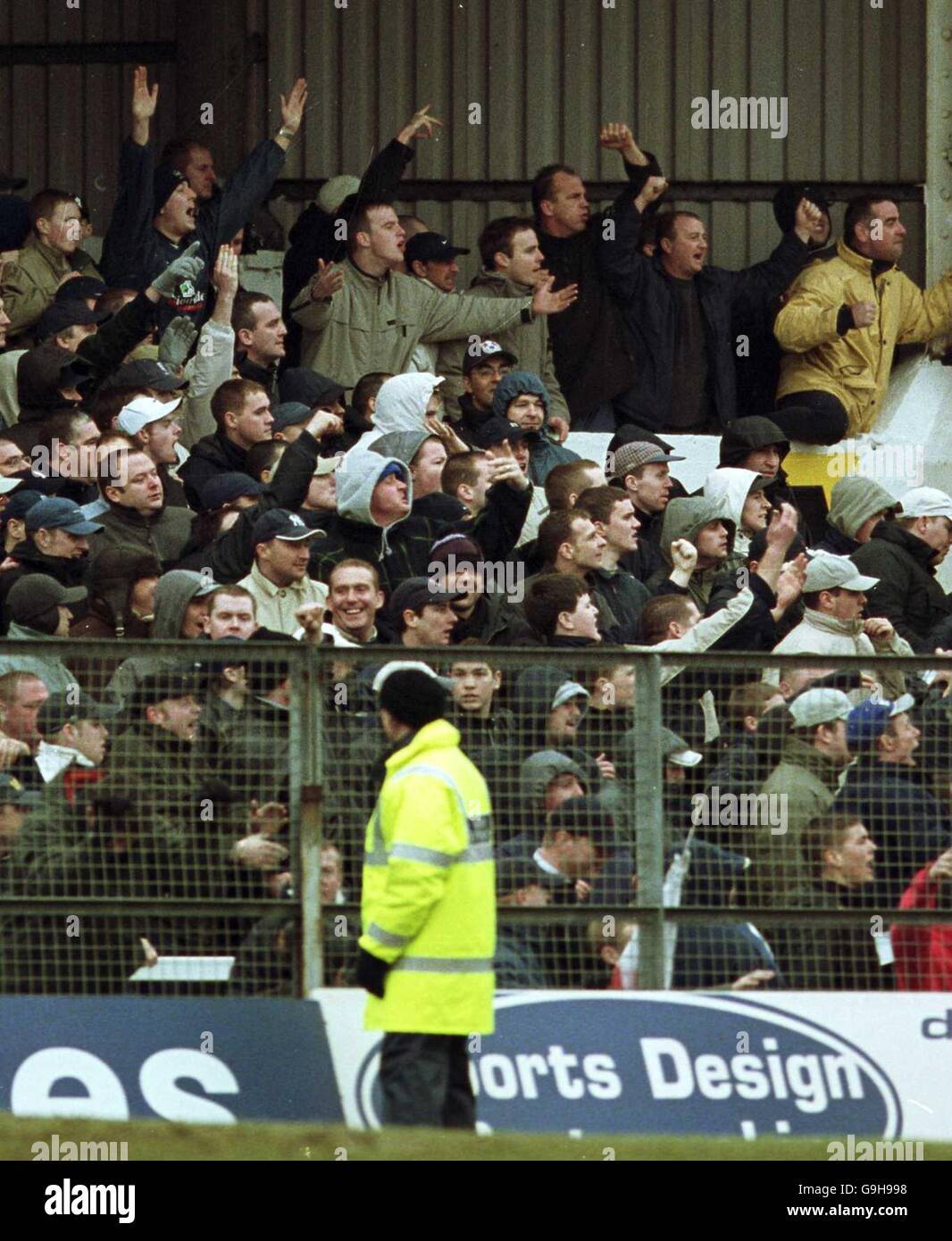 Soccer - Nationwide League Division Two - Swansea City v Millwall. Millwall  fans taunt the Swansea City fans Stock Photo - Alamy