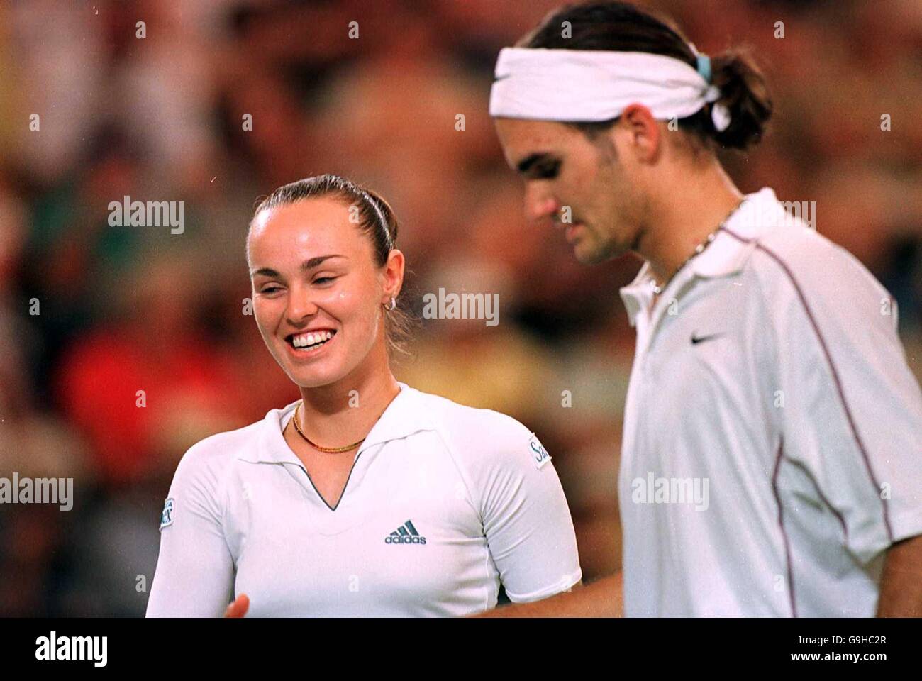 Switzerlands martina hingis all smiles playing doubles roger federer hi-res  stock photography and images - Alamy