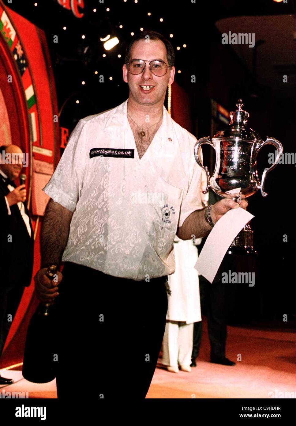 John "Boy" Walton in winner of the final of the Embassy World Darts  Championship Stock Photo - Alamy