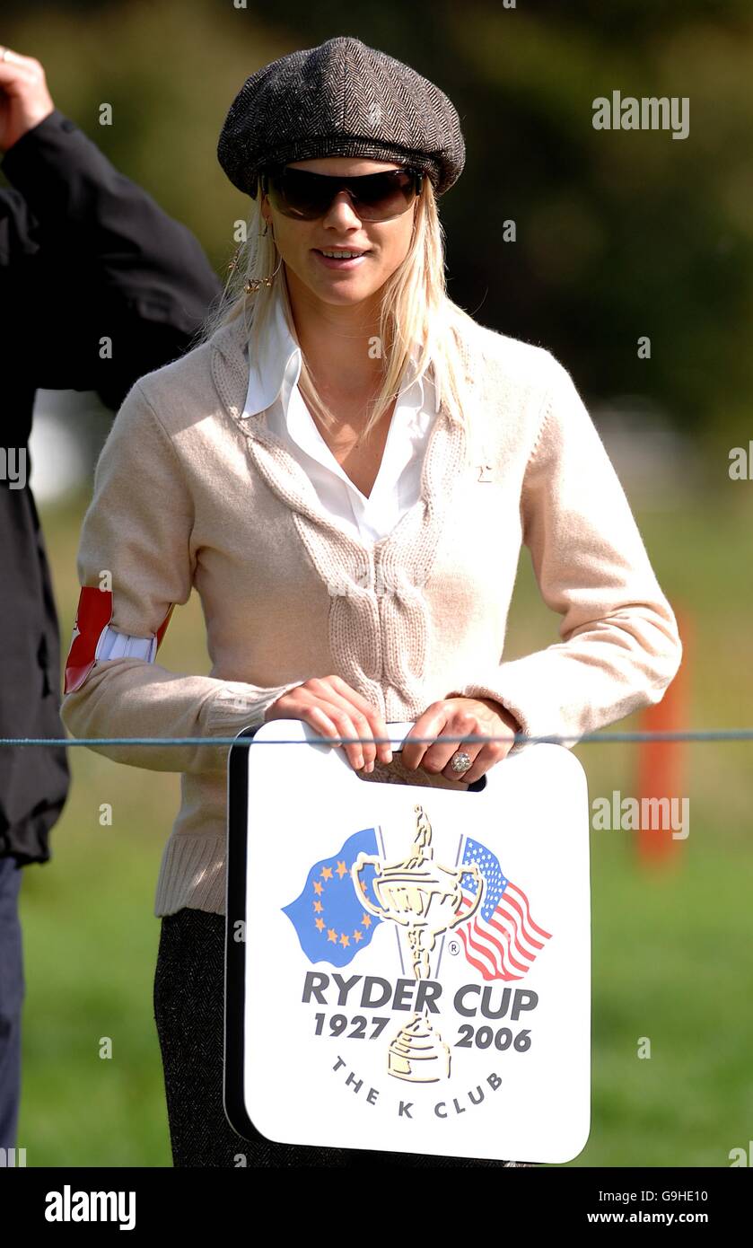 Golf - 36th Ryder Cup - Day One - The K Club. Tiger Woods wife Elin Stock Photo