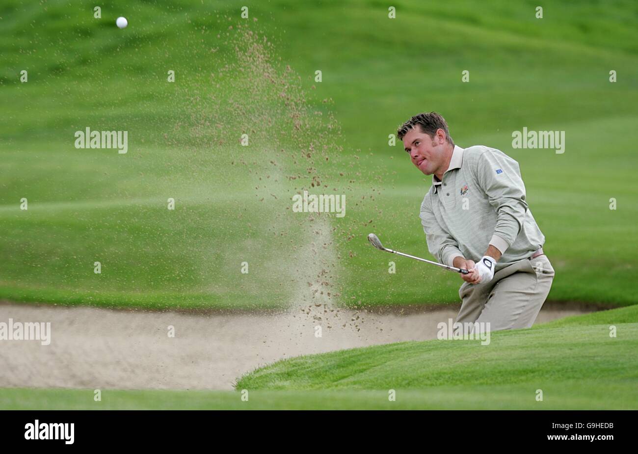 Golf - 36th Ryder Cup - Day One - The K Club. Lee Westwood, Europe Ryder Cup Team. Stock Photo