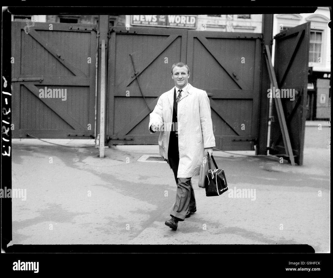 Soccer - Football League Division One - Chelsea. Chelsea coach Tommy Docherty arrives at Stamford Bridge on the first day of training after the summer break Stock Photo