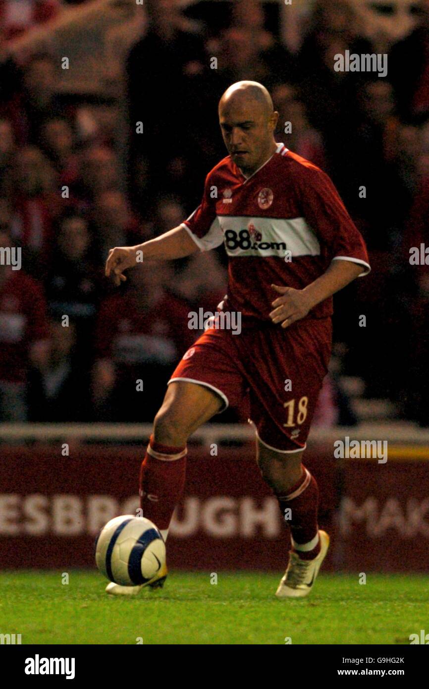 Soccer - UEFA Cup - Semi-Final - Second Leg - Middlesbrough v Steaua  Bucuresti - Riverside Stadium. Steaua Bucuresti fans welcome their team  Stock Photo - Alamy