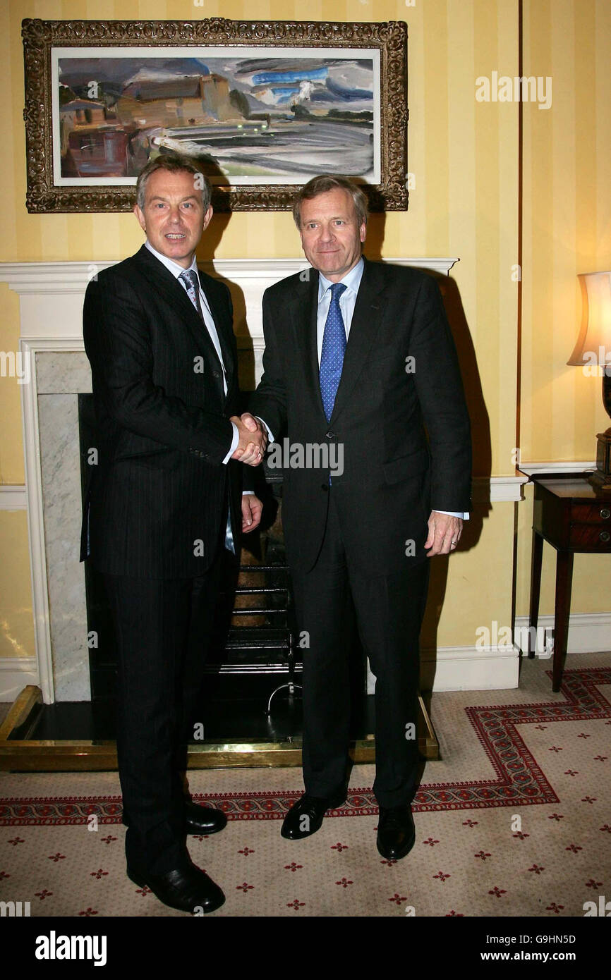NATO Secretary General meets Tony Blair Stock Photo - Alamy