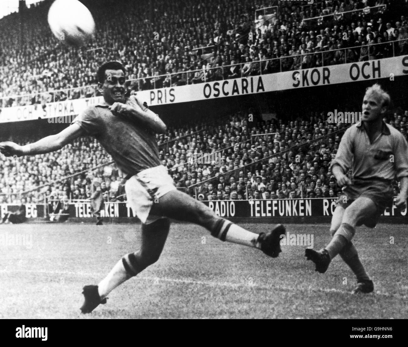 Soccer - World Cup Sweden 1958 - Final - Sweden v Brazil - Rasunde Stadium,  Stockholm Stock Photo - Alamy