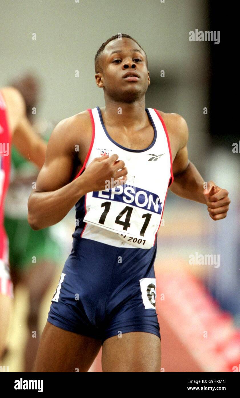 Athletics IAAF World Indoor Championships 2001 Lisbon Stock Photo