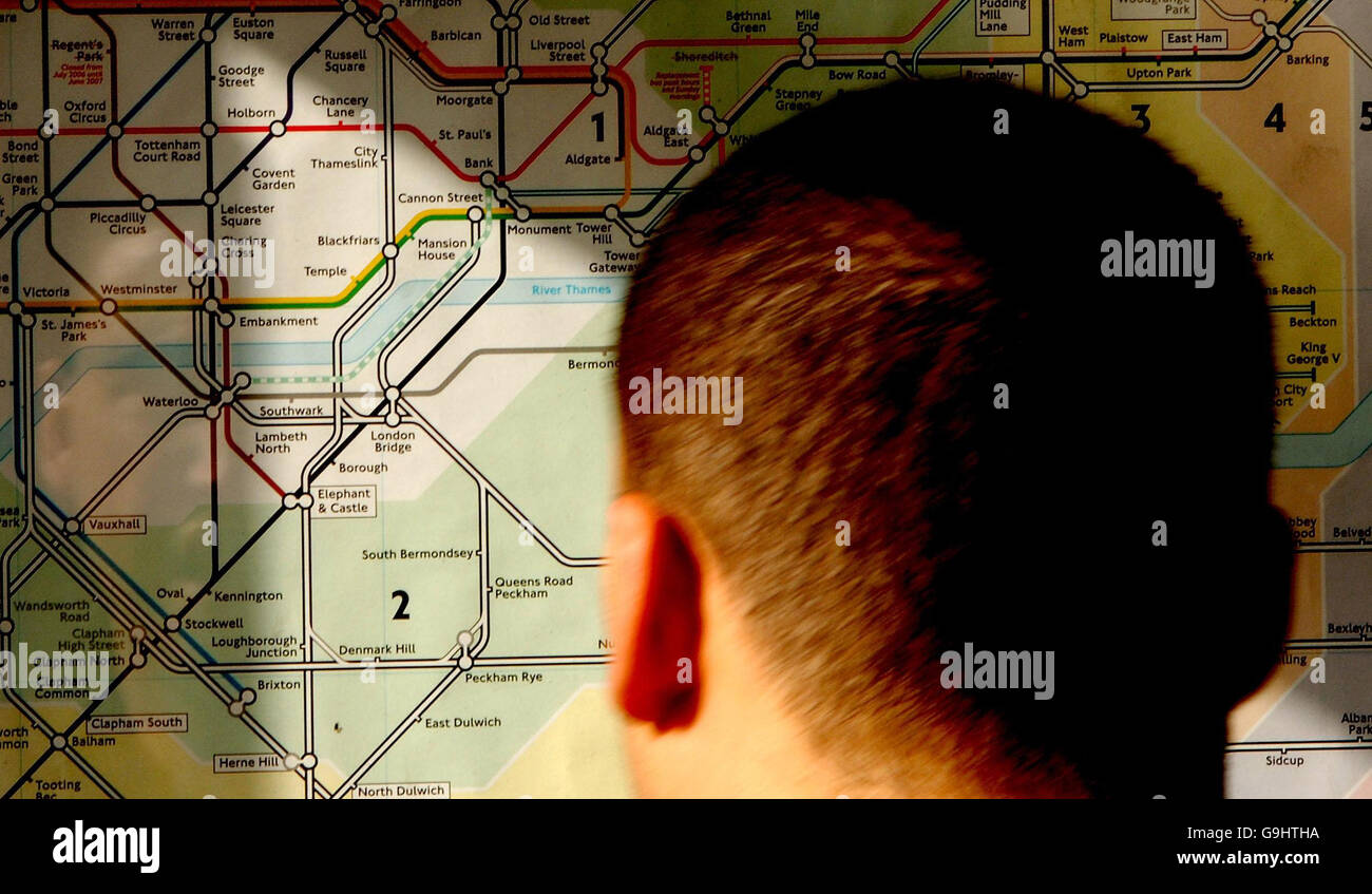 London Underground Map Stock Photo Alamy