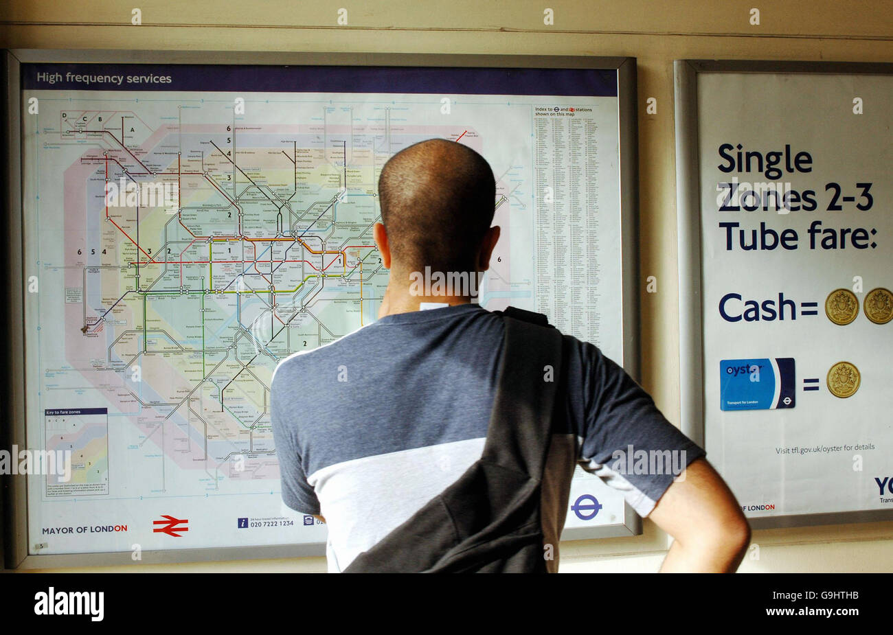 Transport - Rail - Underground - London Underground Map - London Stock Photo