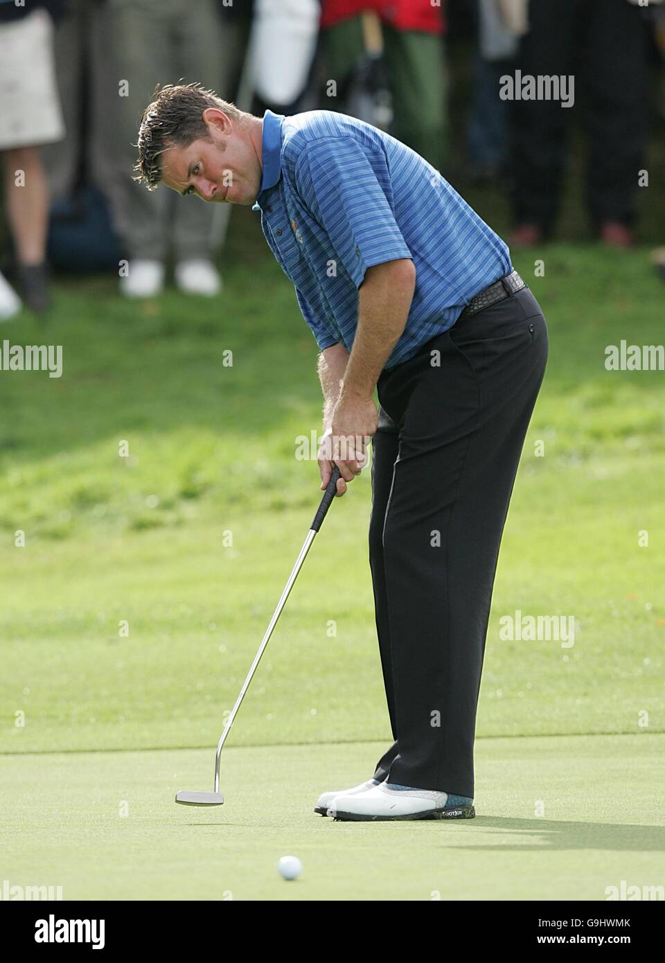 Golf - 36th Ryder Cup - Day Two - The K Club. Lee Westwood, Europe Ryder Cup Team. Stock Photo