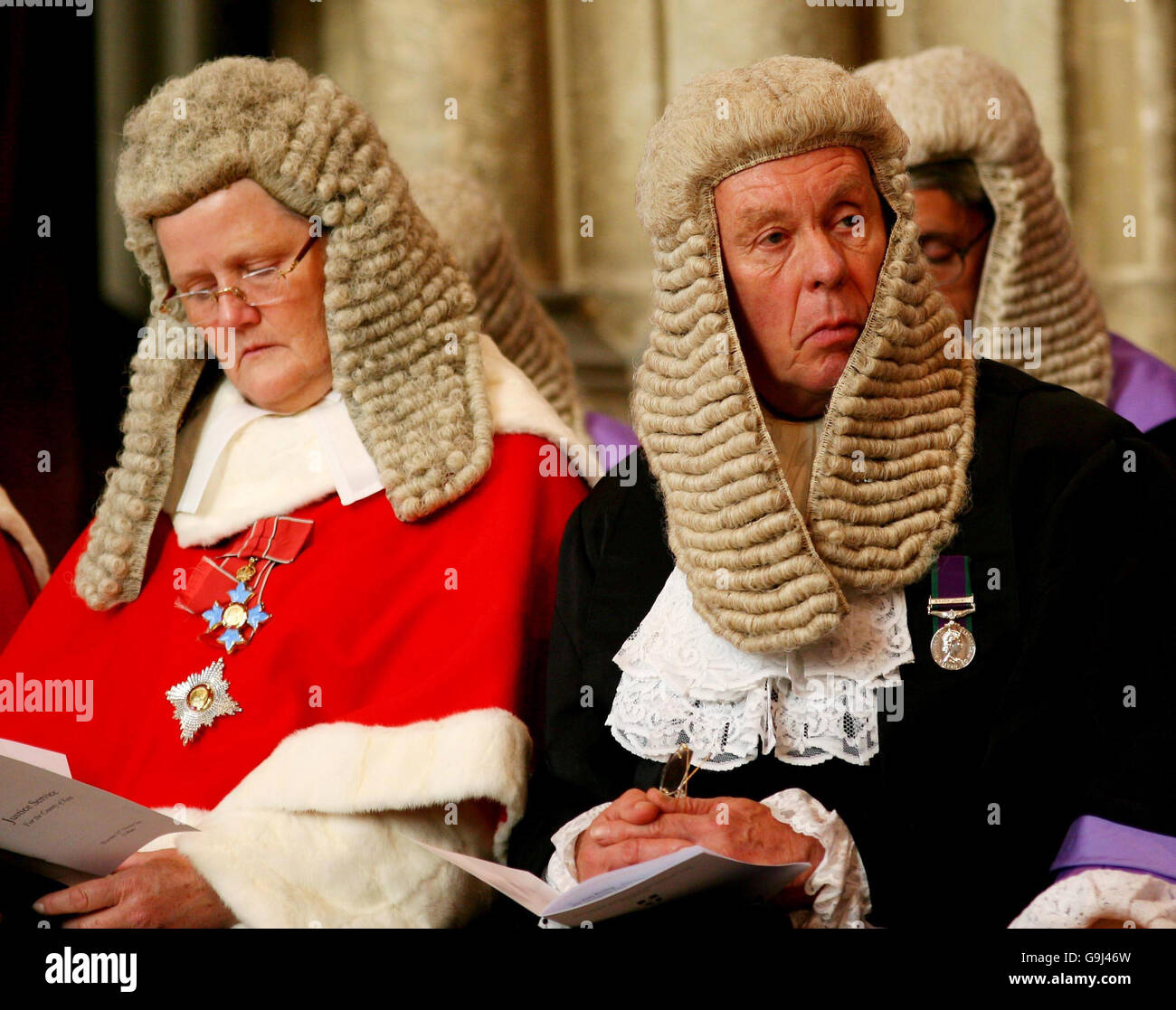 Judges attend the justice service at canterbury cathedral in kent hi ...