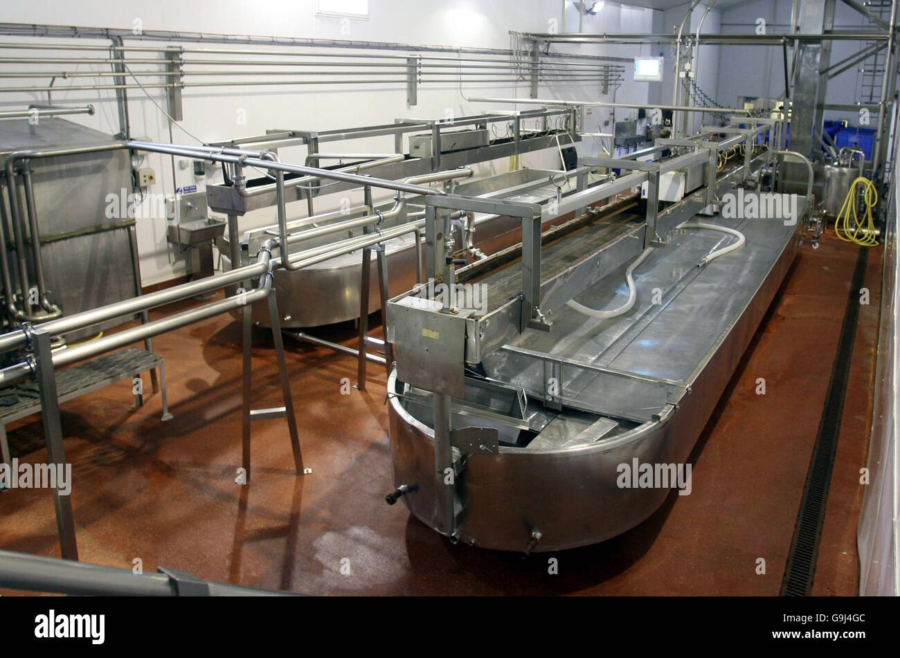 Equipment at the Bowland Dairy Farm in Nelson, Lancashire, after the Food Standards Agency was accused of failing to enforce EU safety rules at the small dairy. Stock Photo