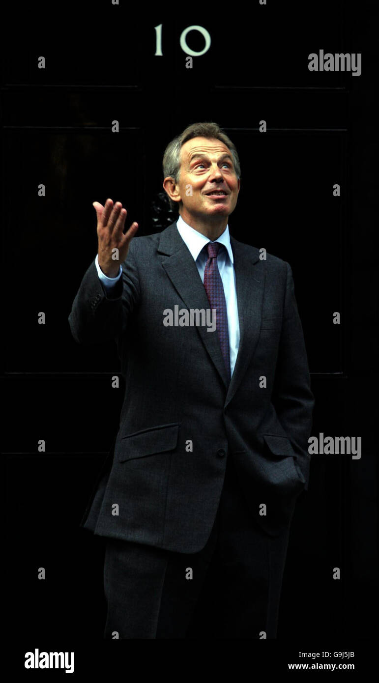 Tony Blair meets EU President Jose Manuel Barroso Stock Photo