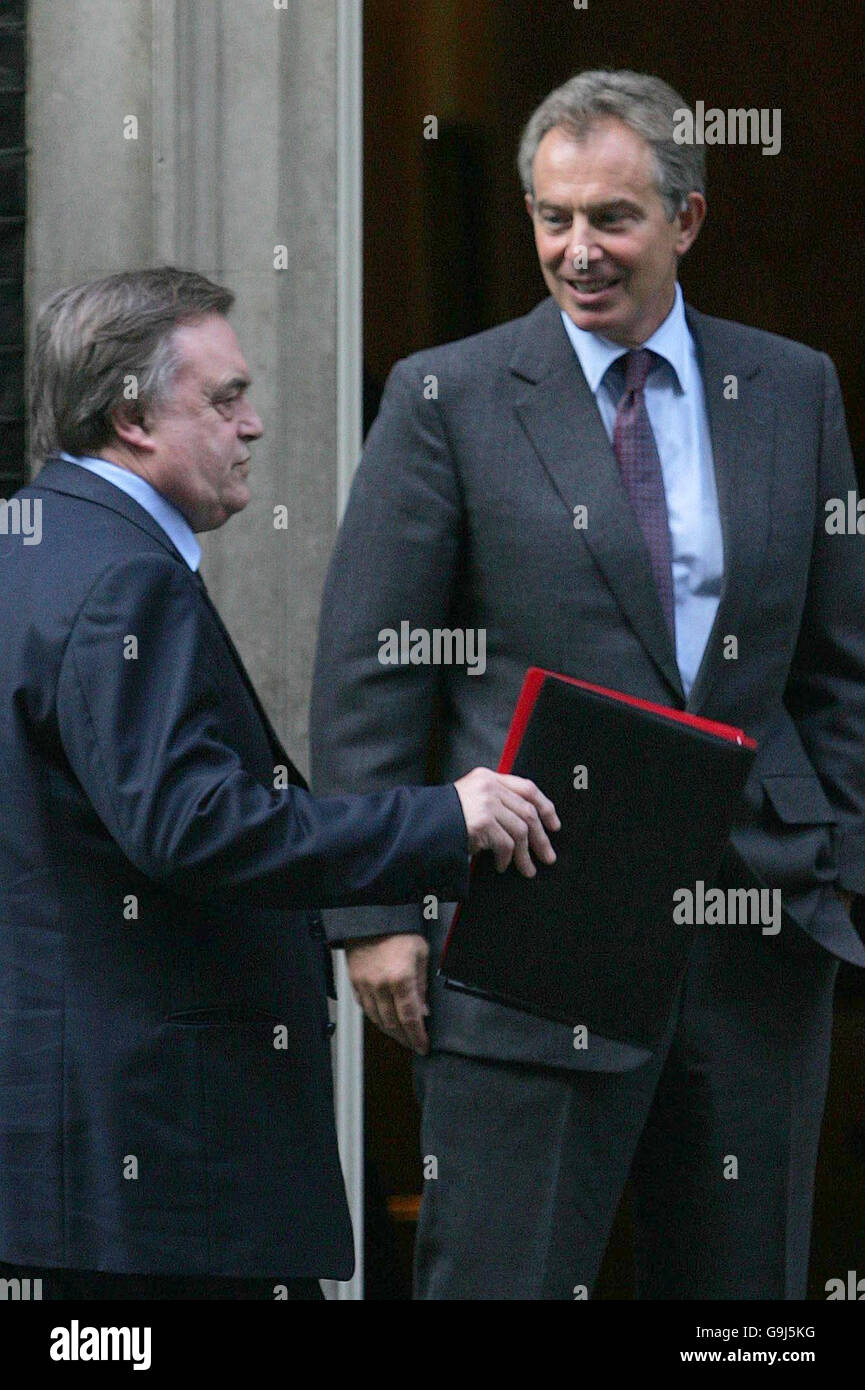 Tony Blair And John Prescott In Downing Street Stock Photo Alamy