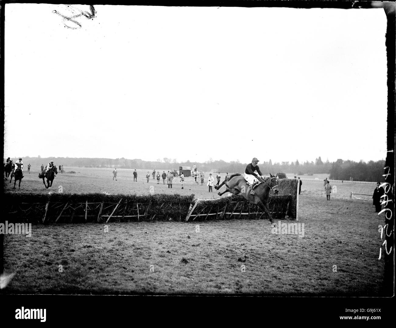 Hill House, ridden by Josh Gifford, flies away from the rest of the field to win Stock Photo