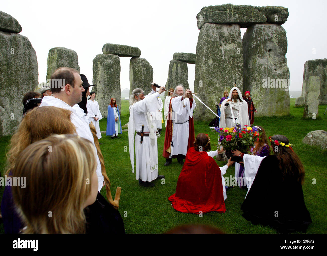 Druids perform a Samhain or pagan Halloween style blessing ceremony at