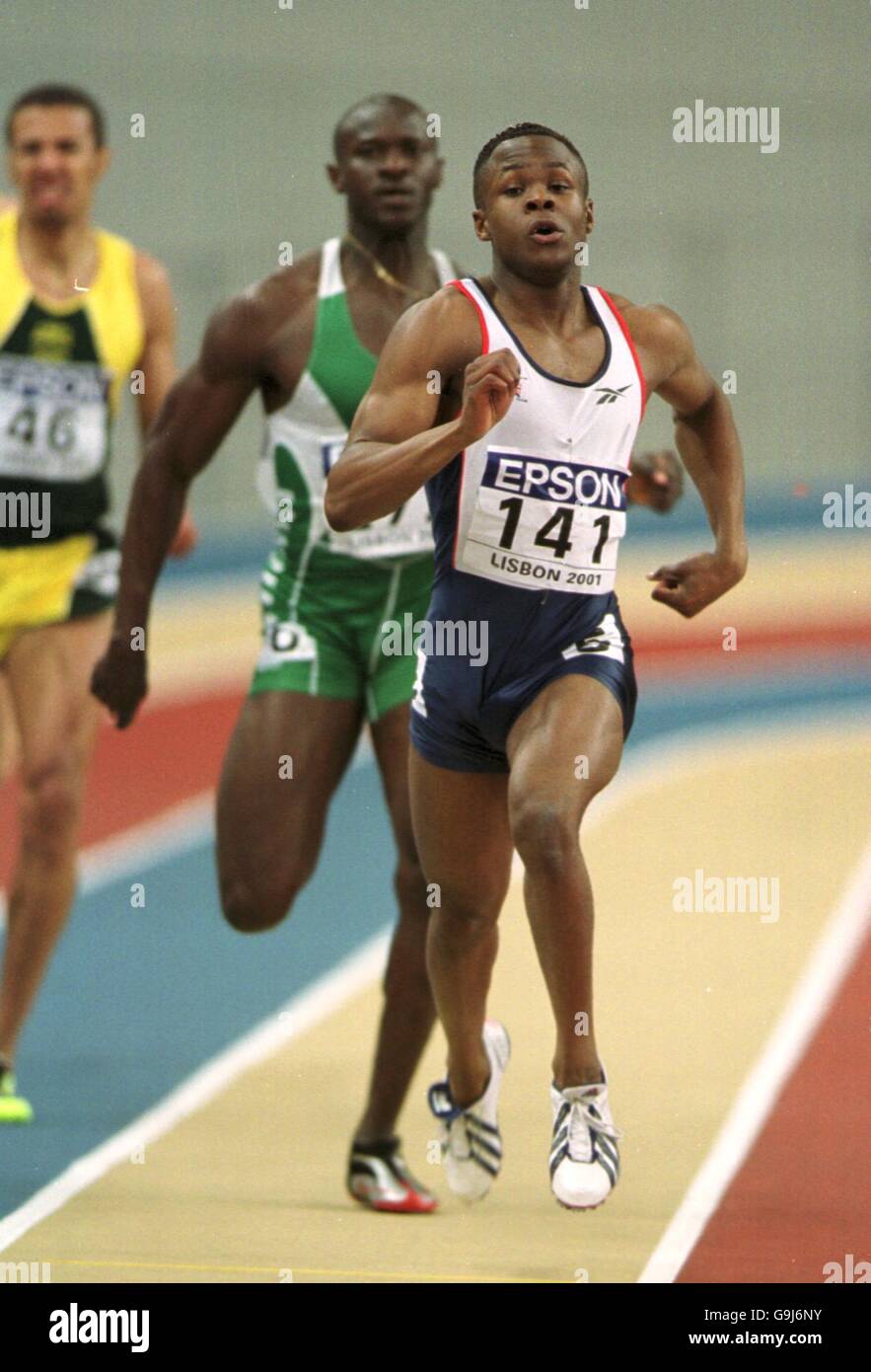Athletics IAAF World Indoor Championships 2001 Lisbon Stock Photo