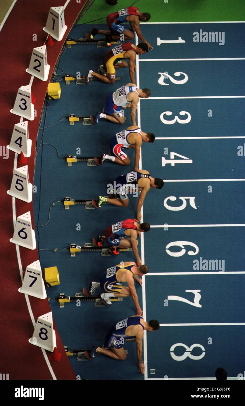 Athletics IAAF World Indoor Championships 2001 Lisbon Stock Photo
