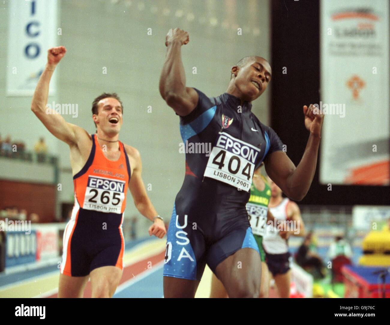 Athletics IAAF World Indoor Championships 2001 Lisbon Stock Photo