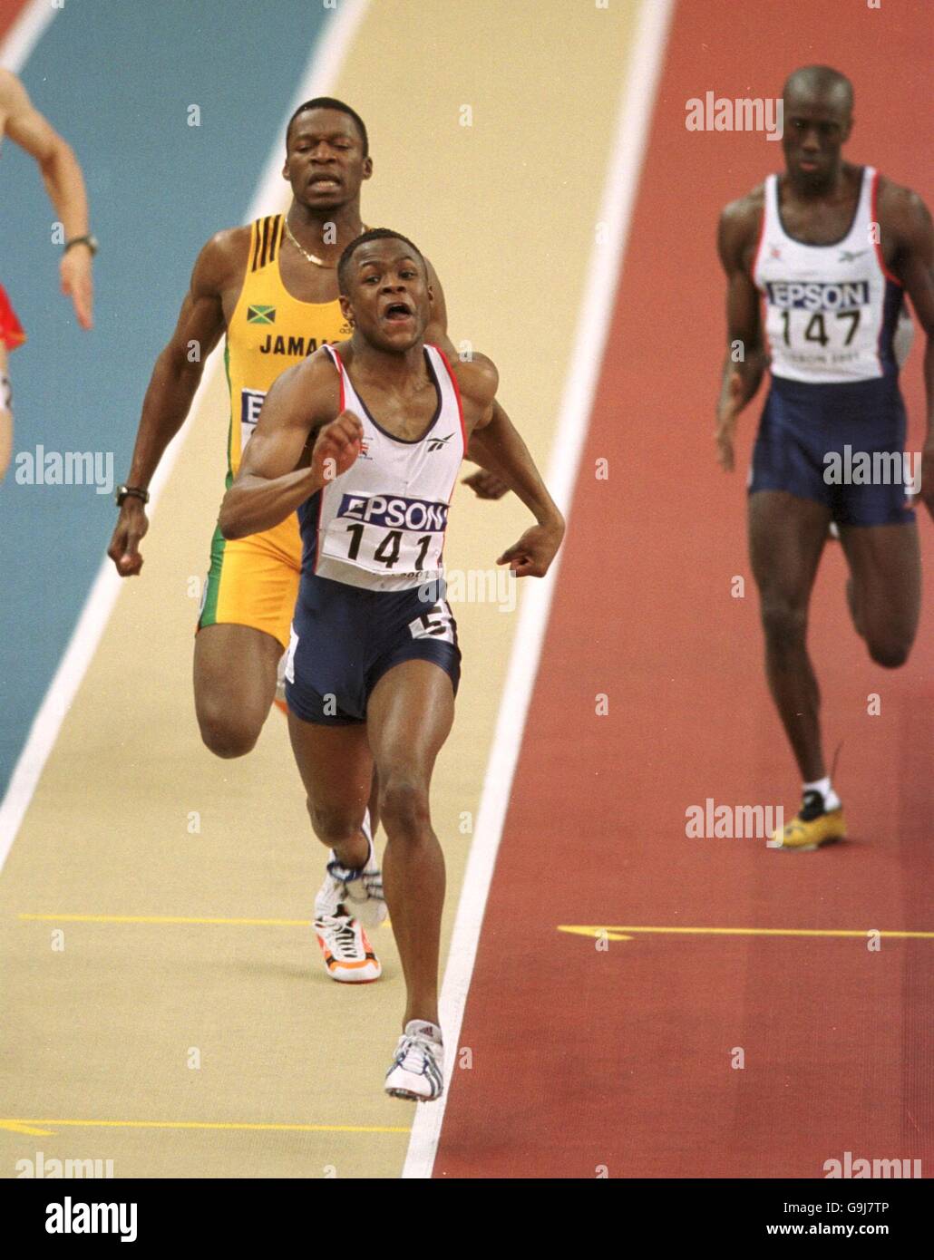 Athletics IAAF World Indoor Championships 2001 Lisbon Stock Photo