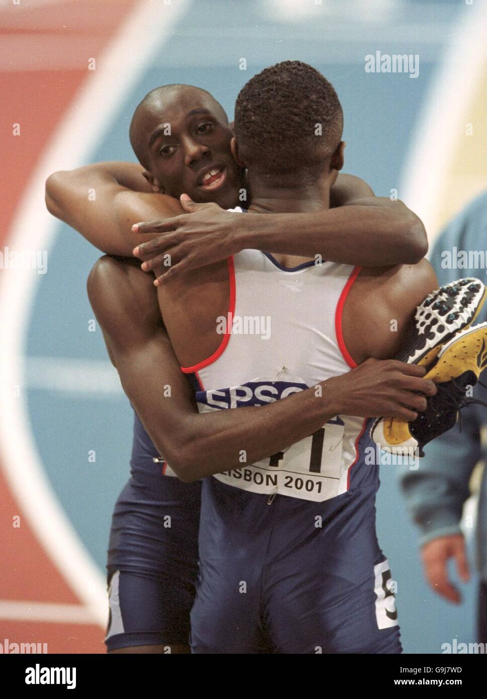 Athletics IAAF World Indoor Championships 2001 Lisbon Stock Photo