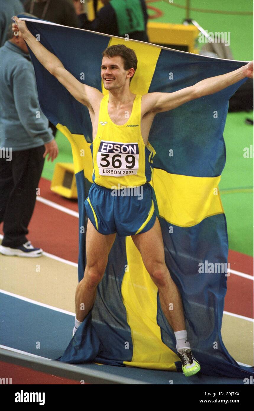 Athletics IAAF World Indoor Championships 2001 Lisbon Stock Photo