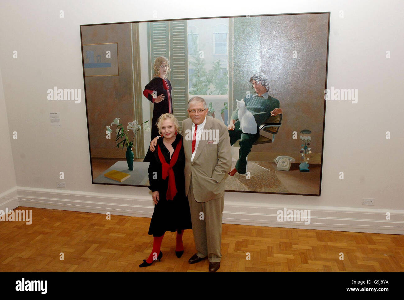David Hockney exhibition at the National Portrait Gallery Stock Photo -  Alamy