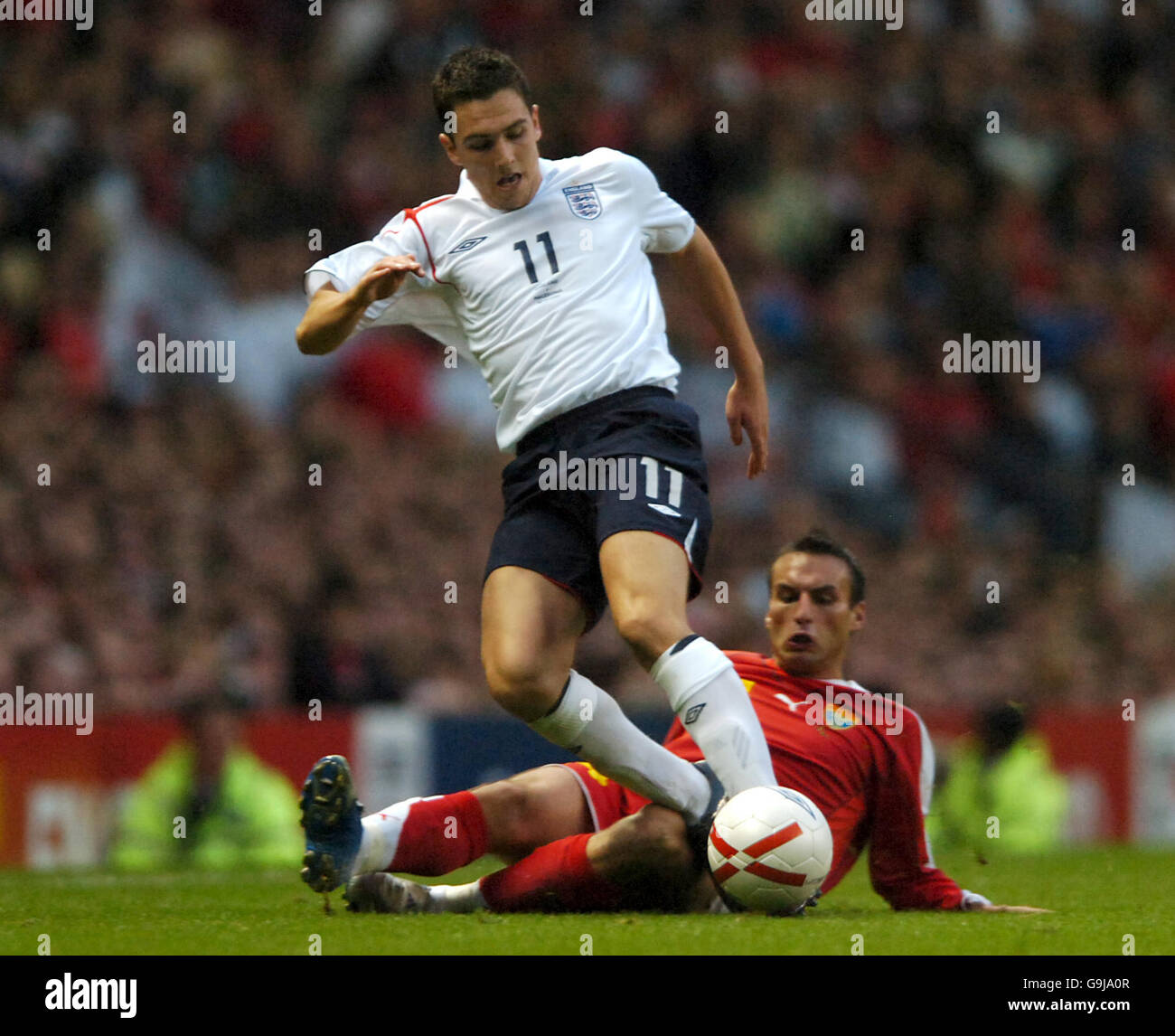 Soccer - UEFA European Championship 2008 Qualifying - Group E - England v Macedonia - Old Trafford Stock Photo