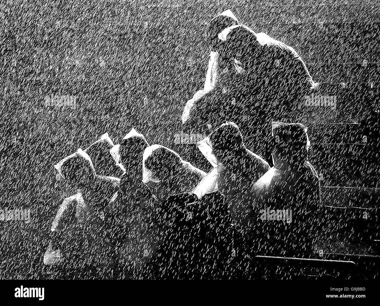 Athletics IAAF World Athletics Championships Helsinki 2005 Olympic Stadium. Torrential